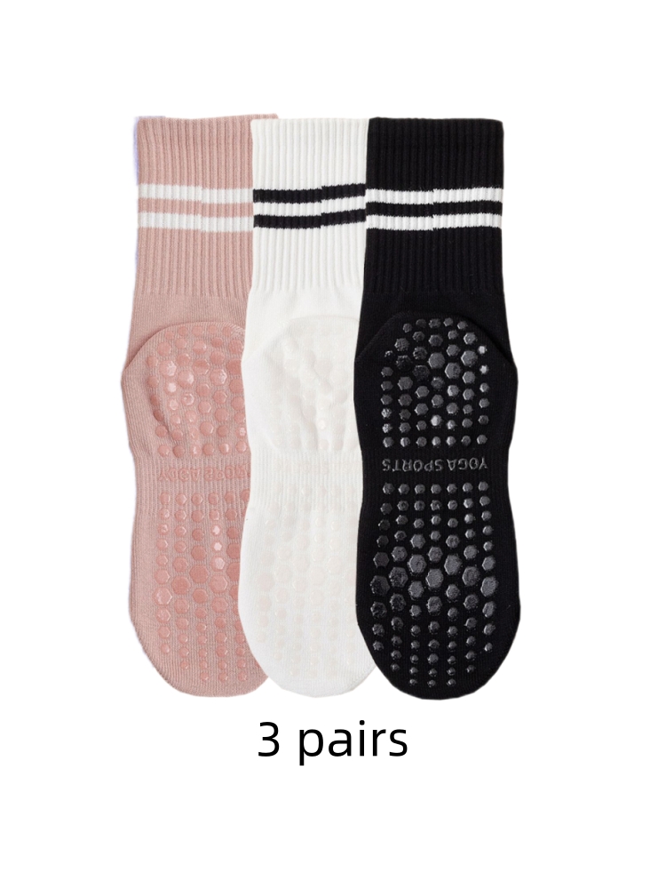 3 Pairs of Yoga Socks, Medium  - đánh giá và giá Medias Para Pilates Y Yoga