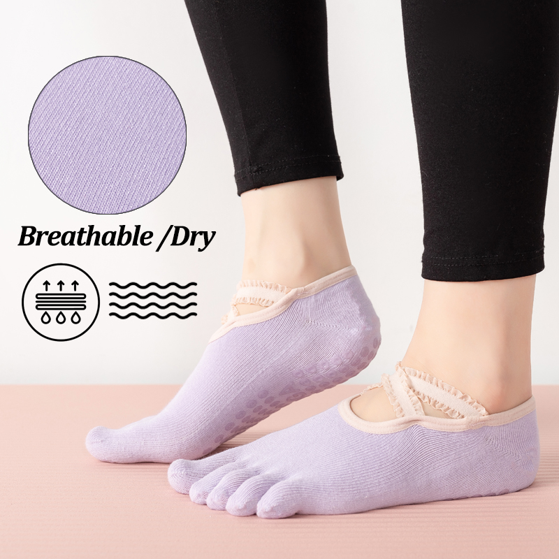 Ladies Non-Slip Pilates Socks  - đánh giá và giá Medias Para Pilates Y Yoga